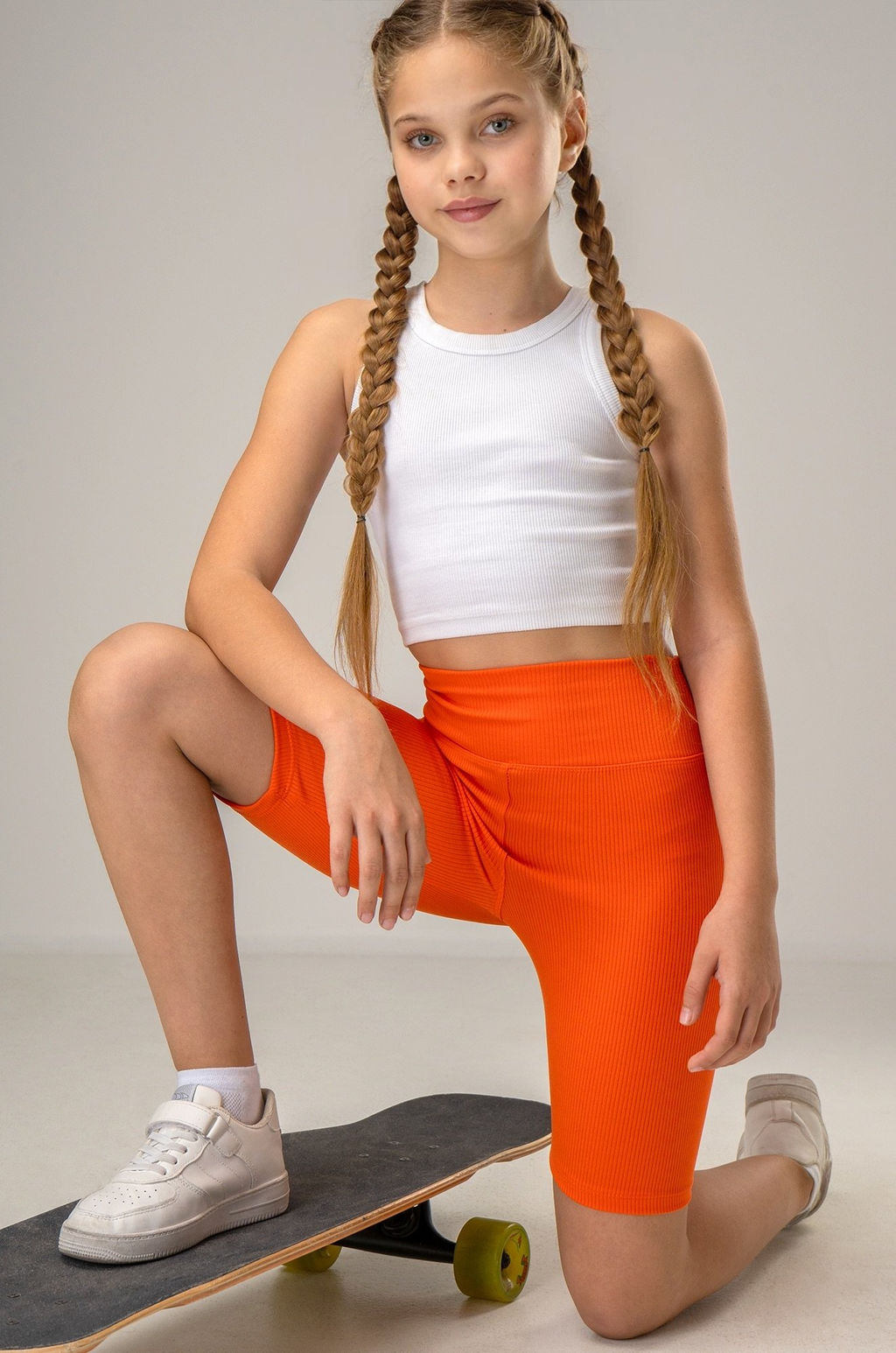 Велосипедки в рубчик для девочки Happyfox