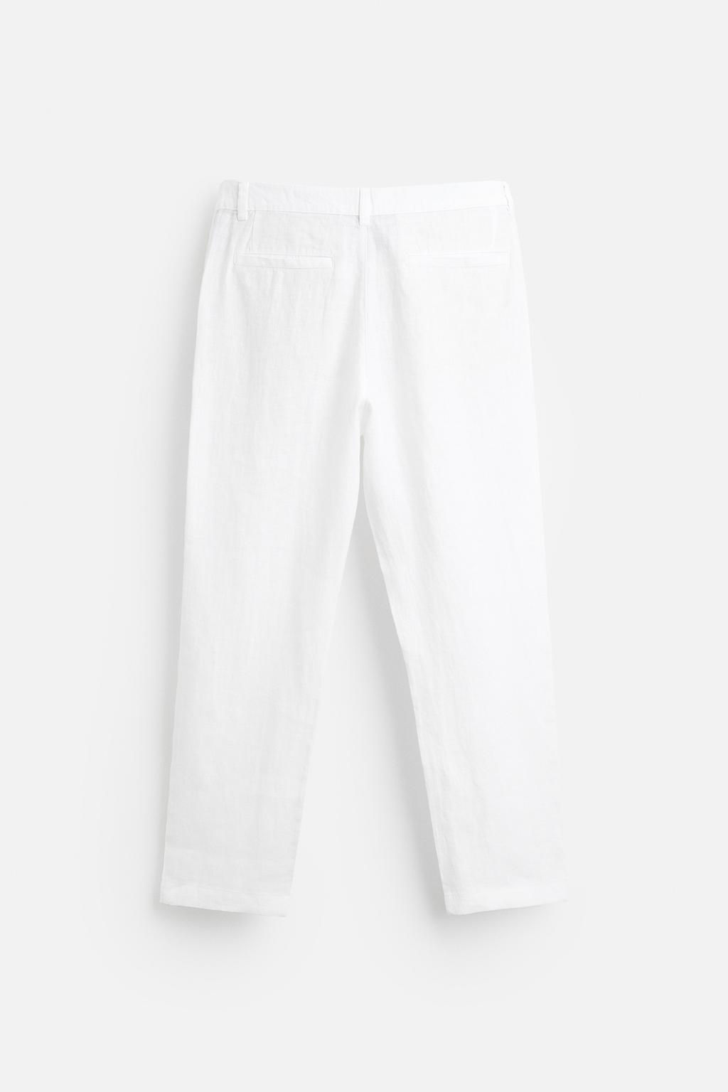 %100 KETEN PANTOLON - Zara фото 3