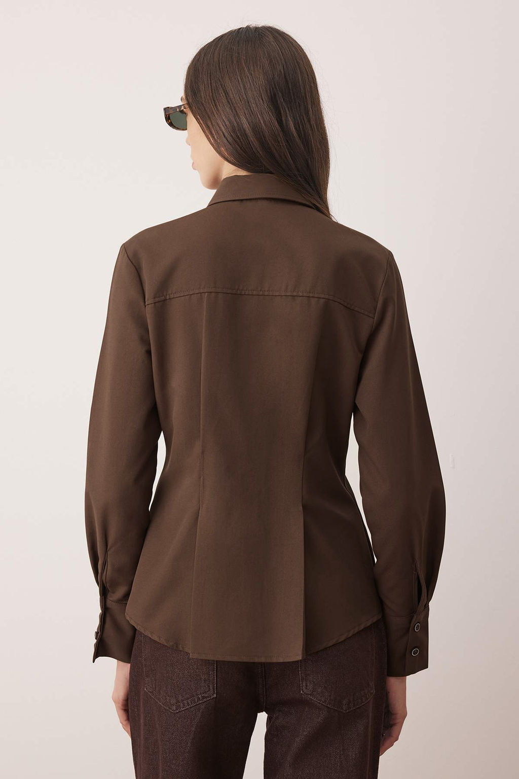 Koyu Kahverengi Fermuar Detayl? Gomlek TWOAW26GO00044