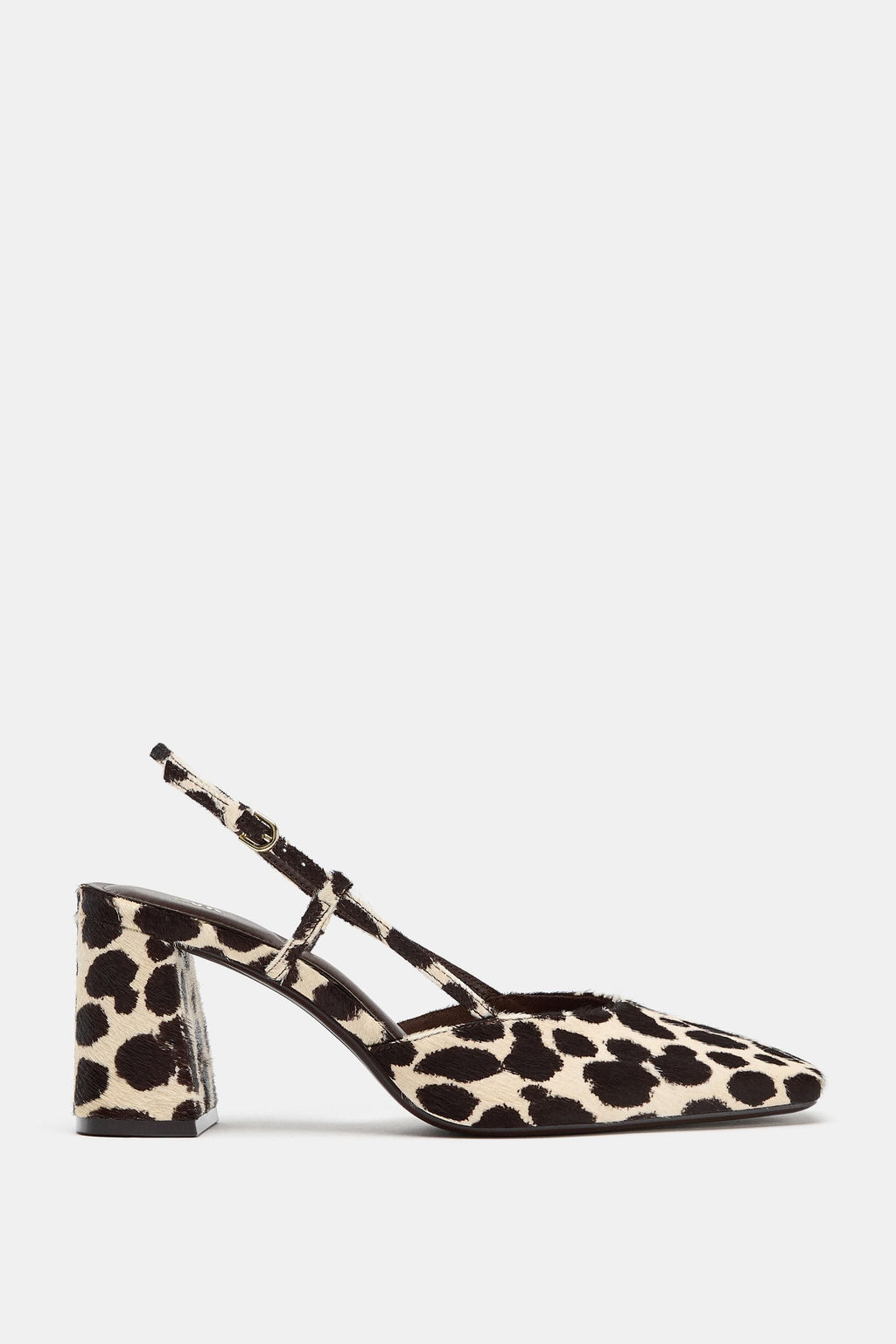 ANIMAL PRINT LEATHER SLINGBACK SHOES - Zara фото 6