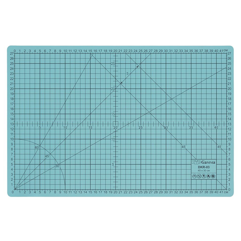 Gamma DKR-03 Мат для резки двусторонний ПВХ 45 см х 30 см в пакете формат А3