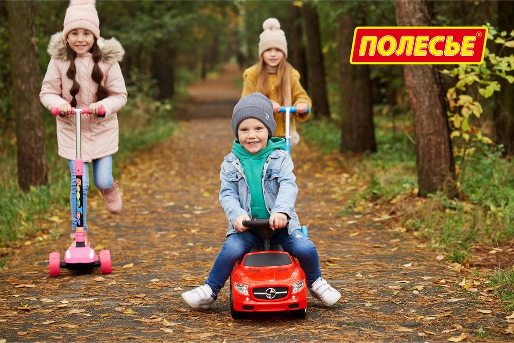 Каталка-автомобиль SuperCar №1 со звуковым сигналом (красная) - Полесье фото 14