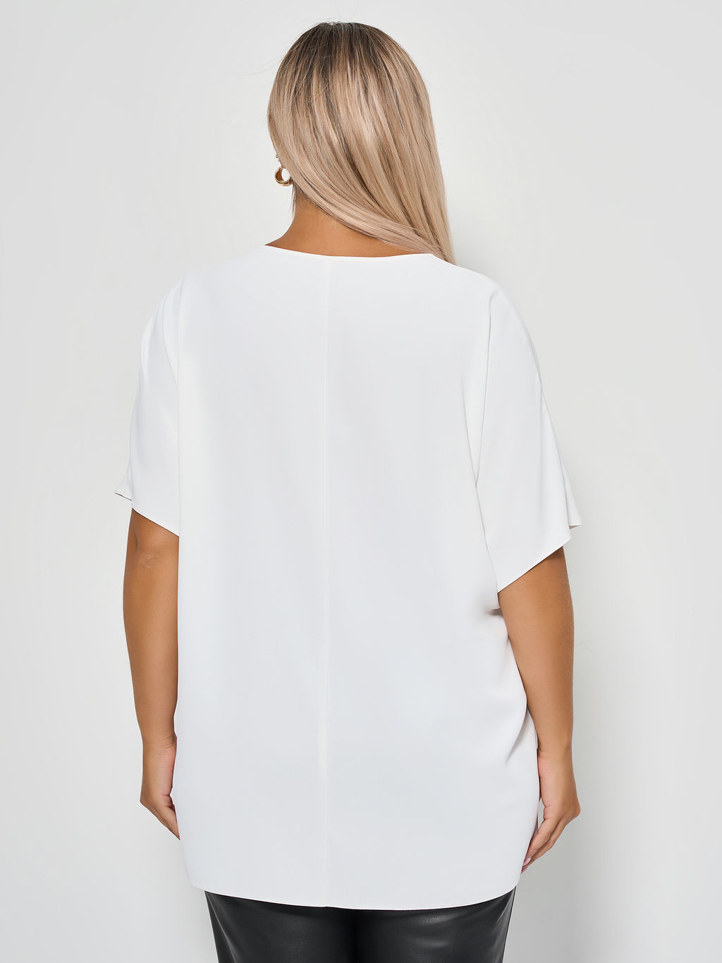 Блузка 0250-1 белый муар