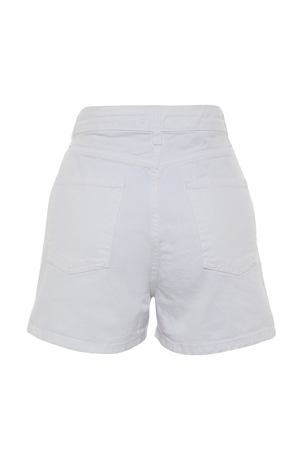 TRENDYOLMILLA Beyaz Yuksek Bel Denim Sort TWOSS23SR00155  фото 7