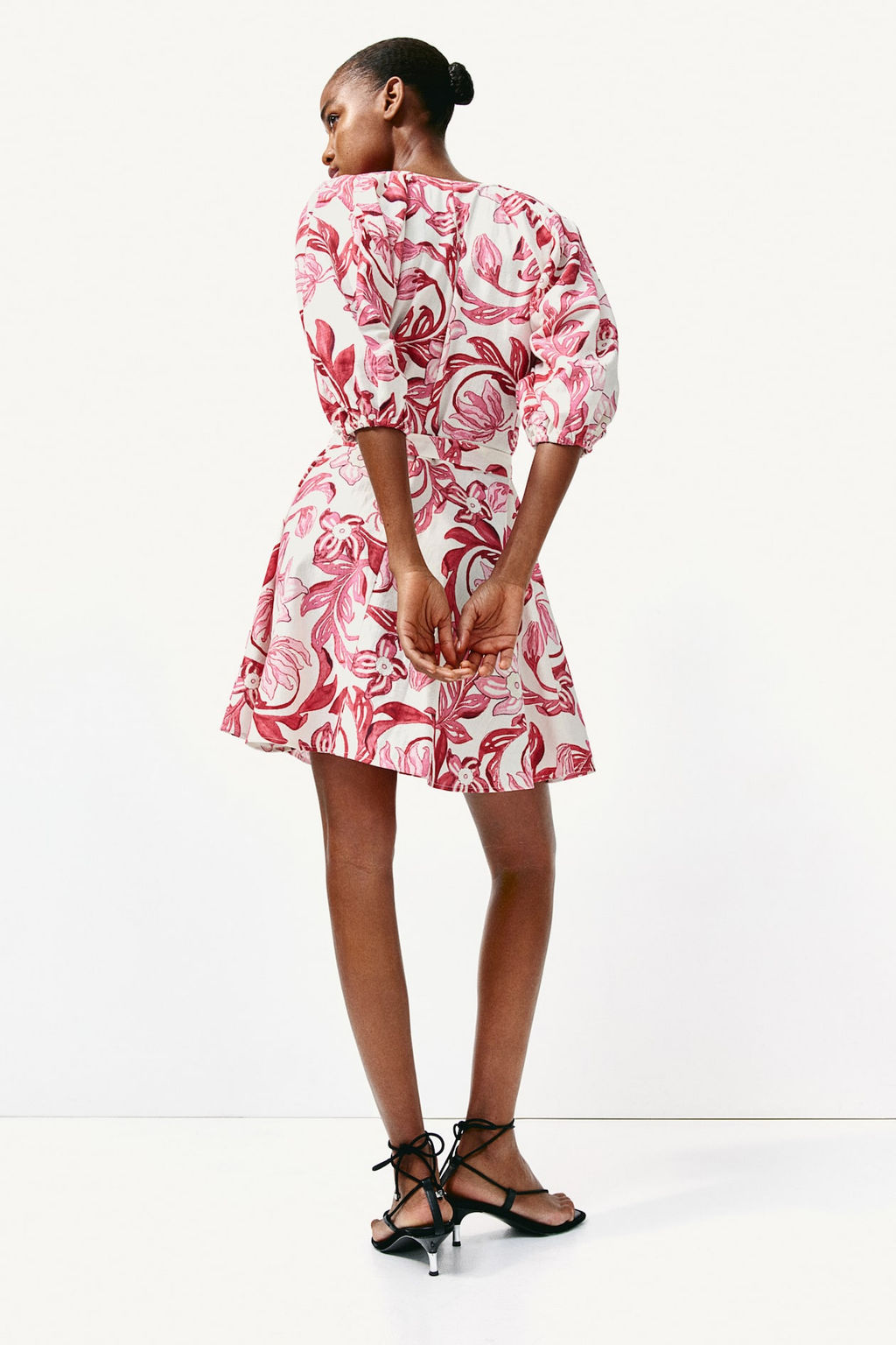 Vestido de algodon con cinturon de anudar - H&m фото 2