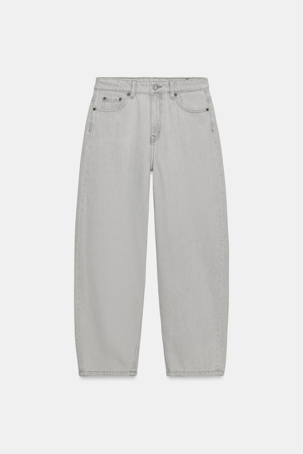 JEANS ZW COLLECTION TAPERED TIRO MEDIO / Gris - Zara фото 6