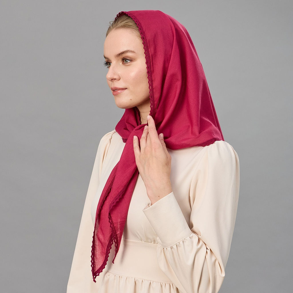 Косынка хлопковая 150 х 95 см - Мастерская ПОКРОВ фото 6