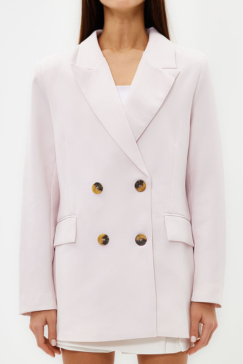 TRENDYOLMILLA Siyah Oversize Astarl? Kruvaze Kapama Dokuma Blazer Ceket TWOAW21CE0145  фото 28