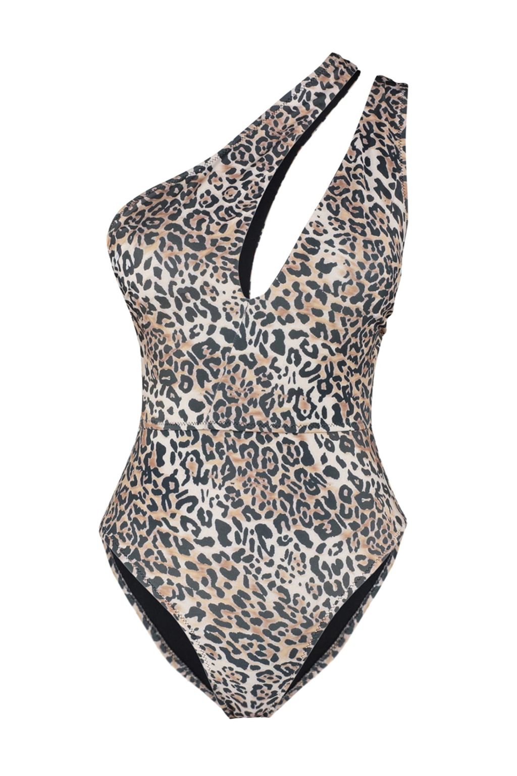 Hayvan Desenli Tek Omuz Cut Out/Pencereli Normal Paca Mayo TBESS23MA00151