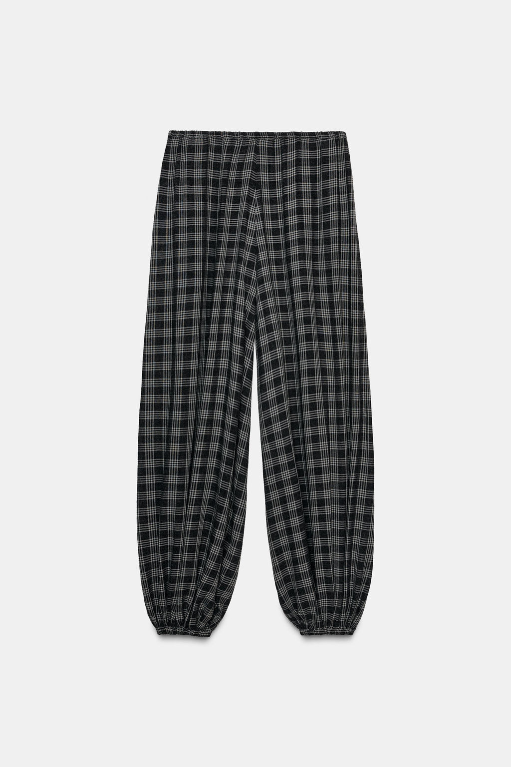 ZW COLLECTION CHECKED BLOOMER TROUSERS - Zara фото 3