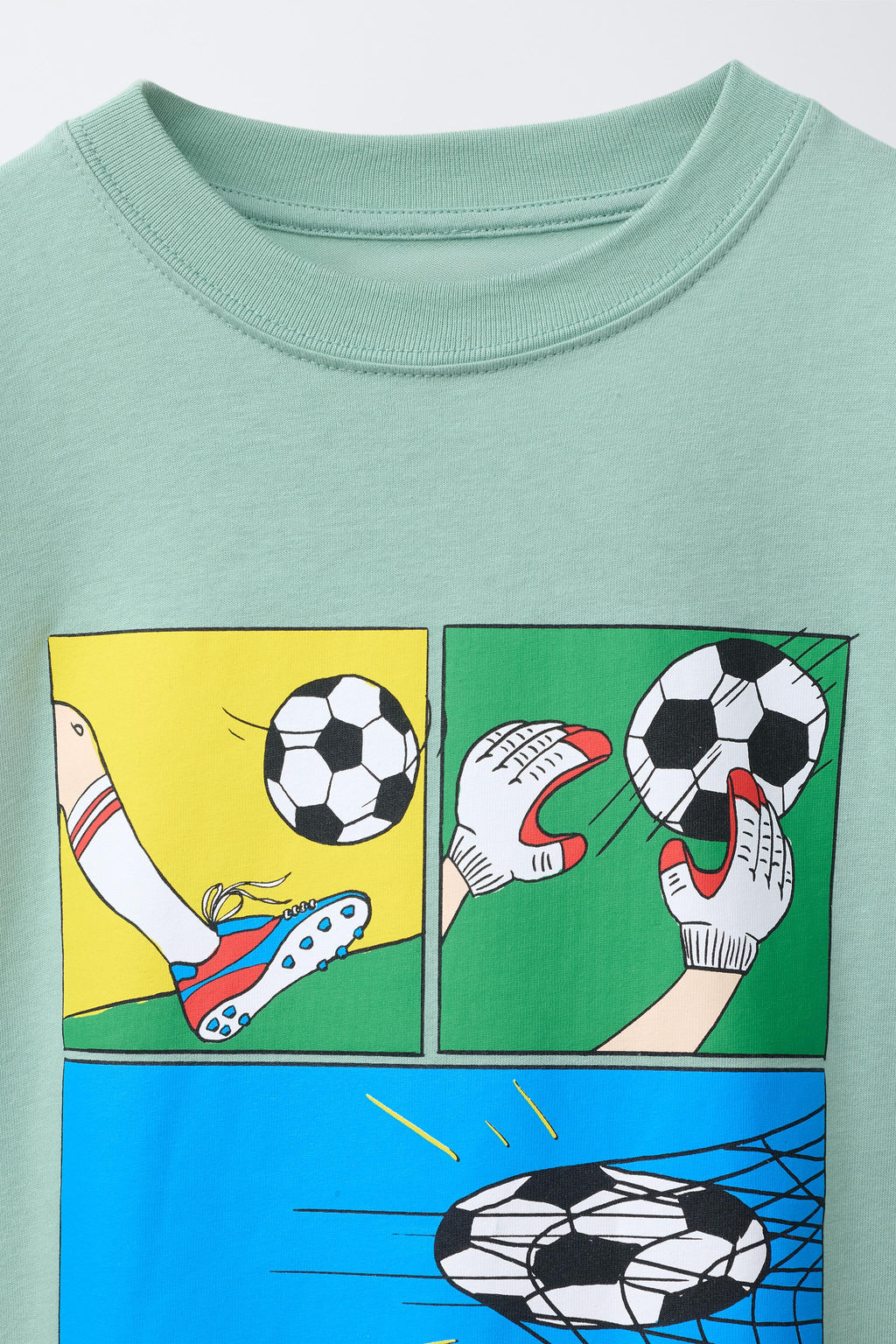 CAMISETA ESTAMPADO PANINI  / Verde - Zara фото 5