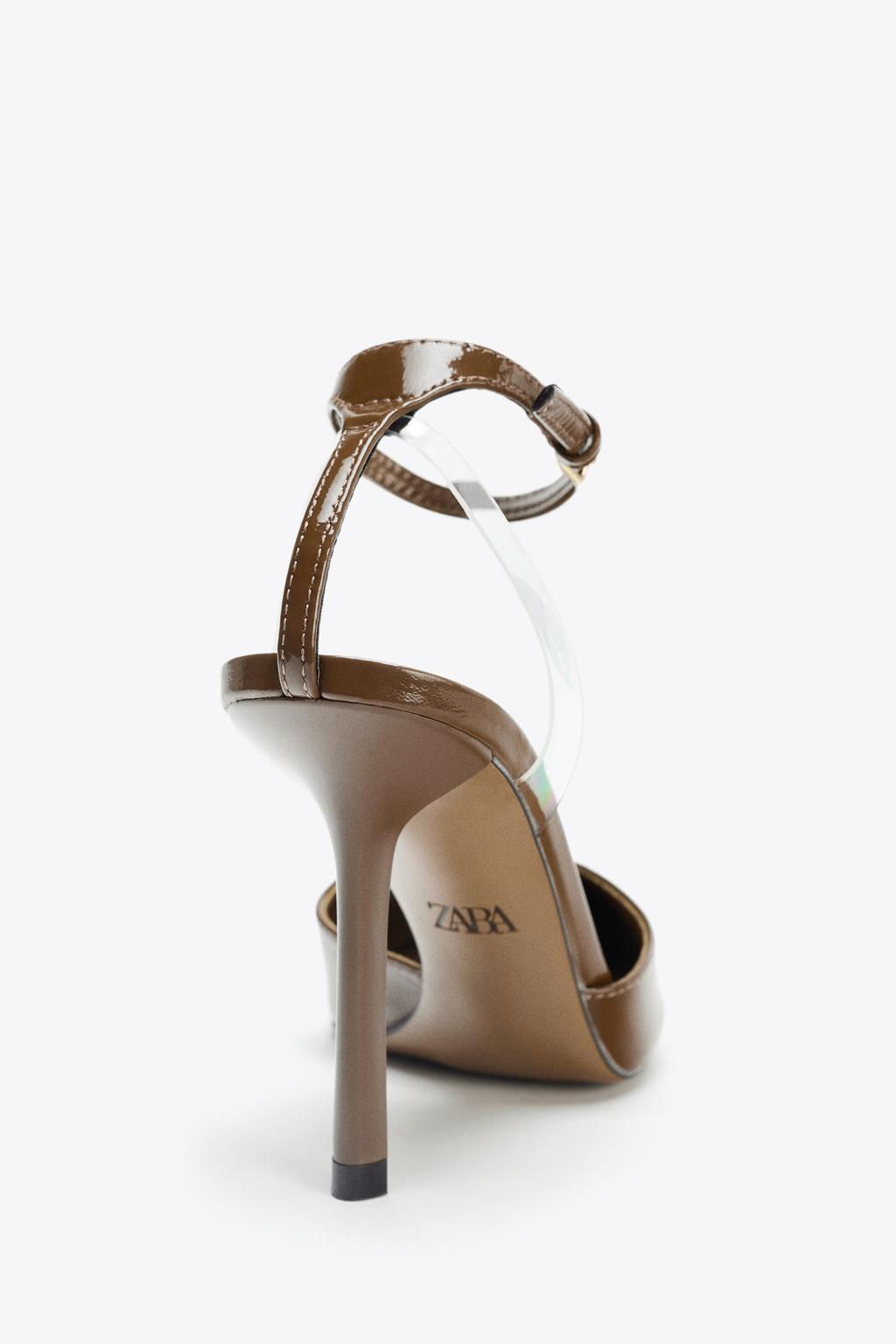 FAUX PATENT HEELED SHOES - Zara фото 6