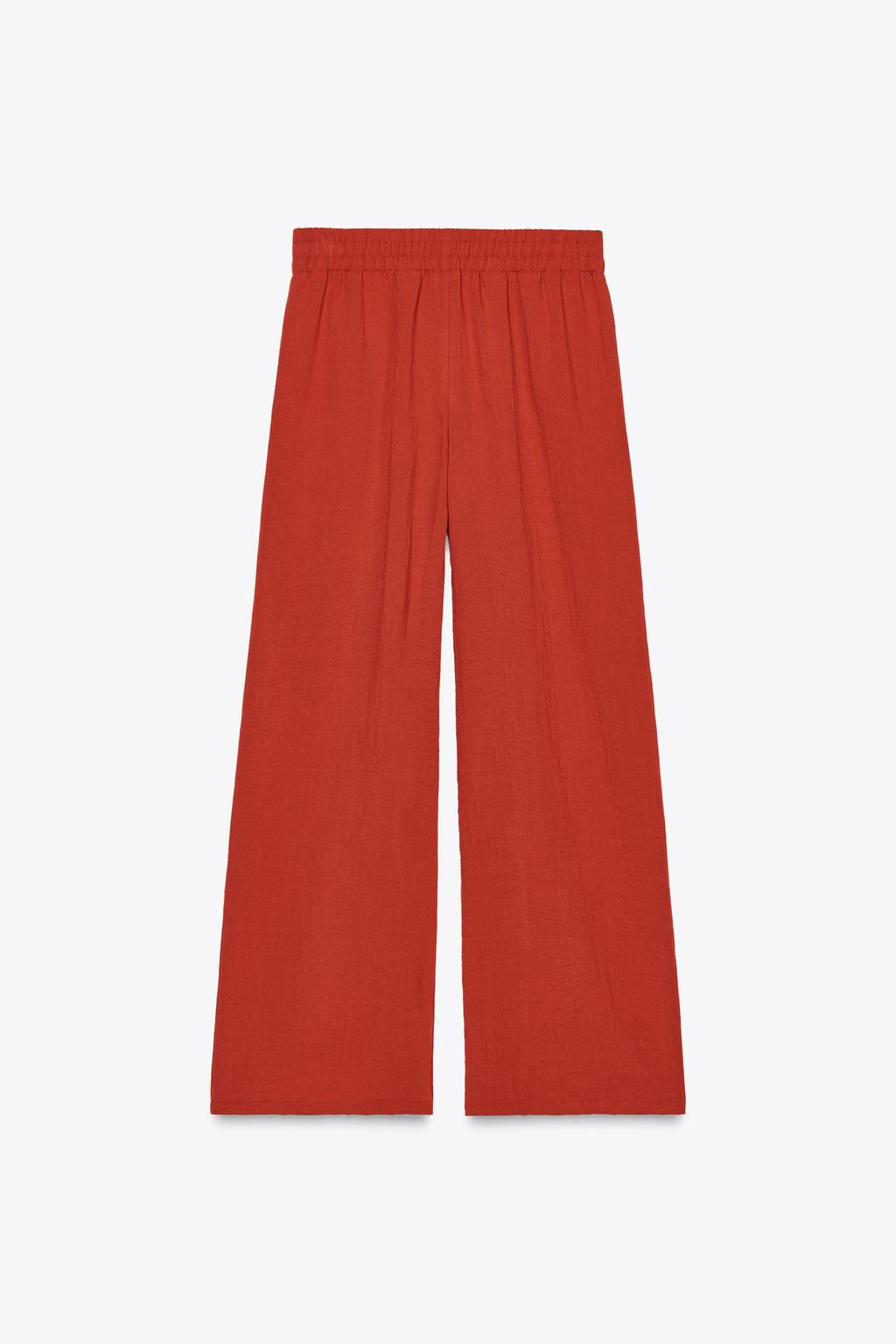RUSTIC WIDE-LEG TROUSERS - Zara фото 15