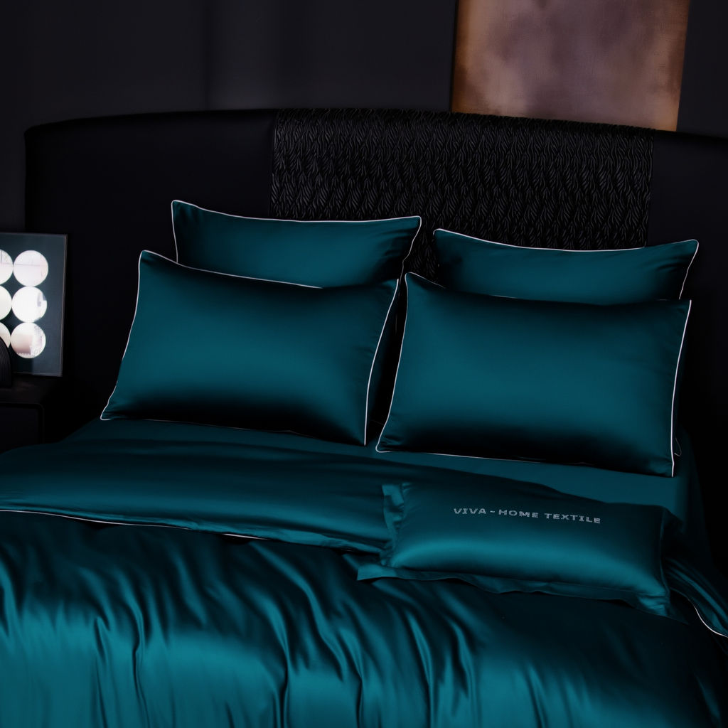 Комплект постельного белья Однотонный Сатин Премиум на резинке OCPR007 180*200*30;160*200*30;140*200*30 Евро 4 Наволочки