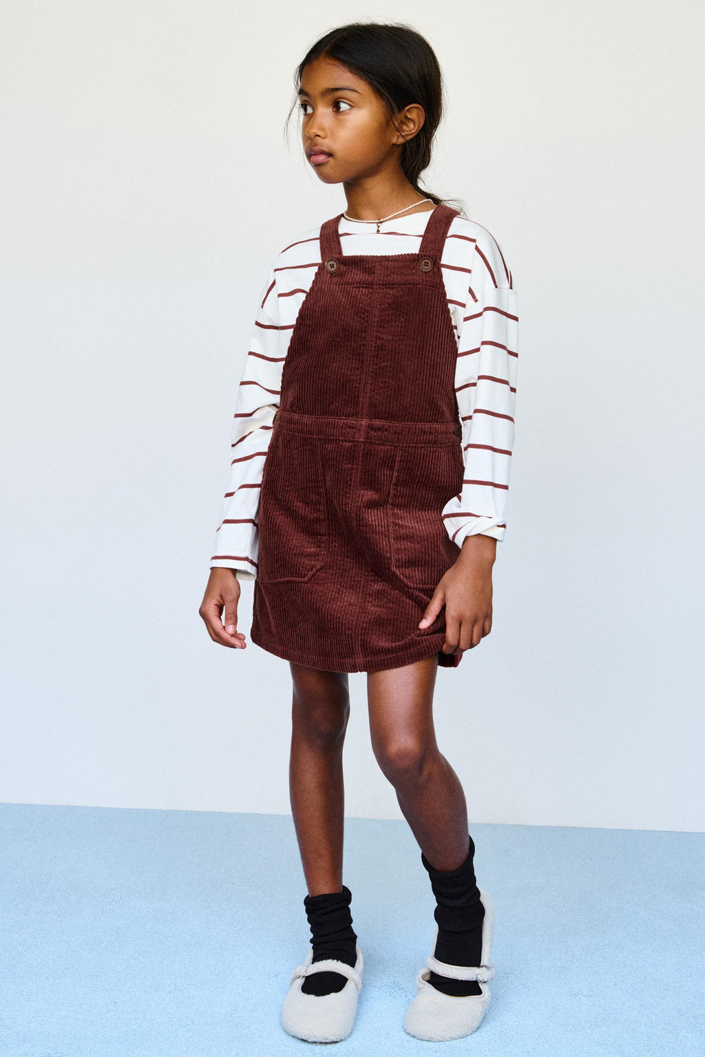 CORDUROY PINAFORE DRESS - Zara фото 5