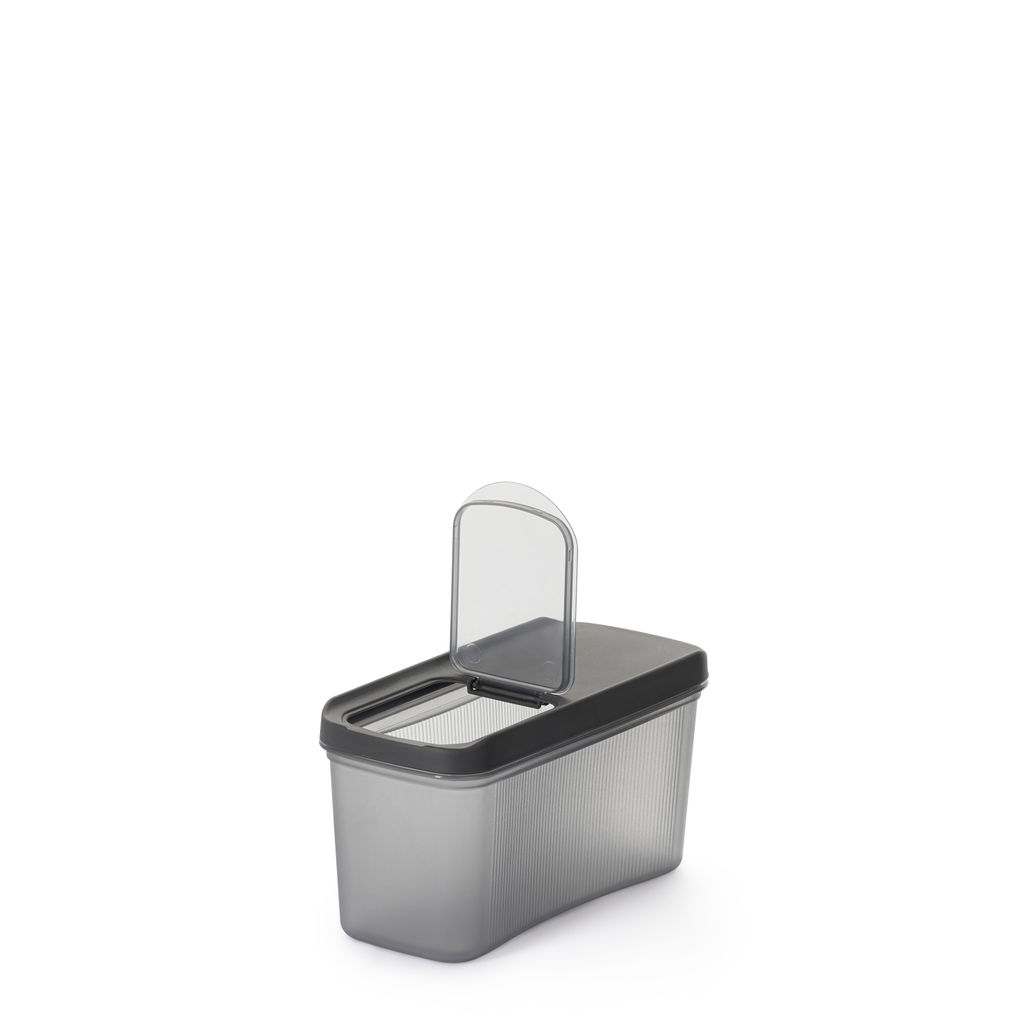 Цена за 2 шт. Емкость для сыпучих продуктов "Лайн" 1л (графитовый) М9002