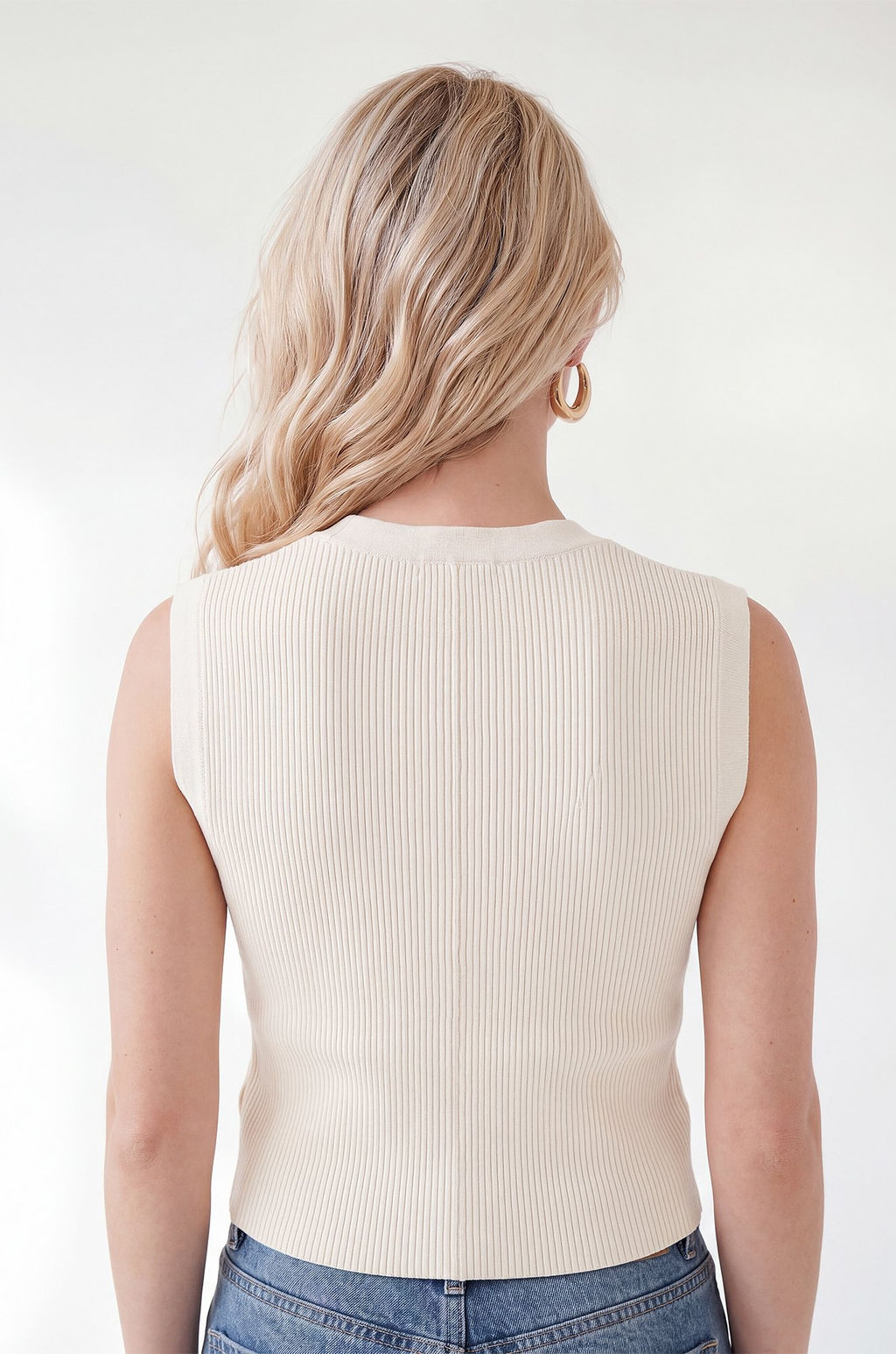 Женский топ вязаный лапша на пуговицах Happyfox