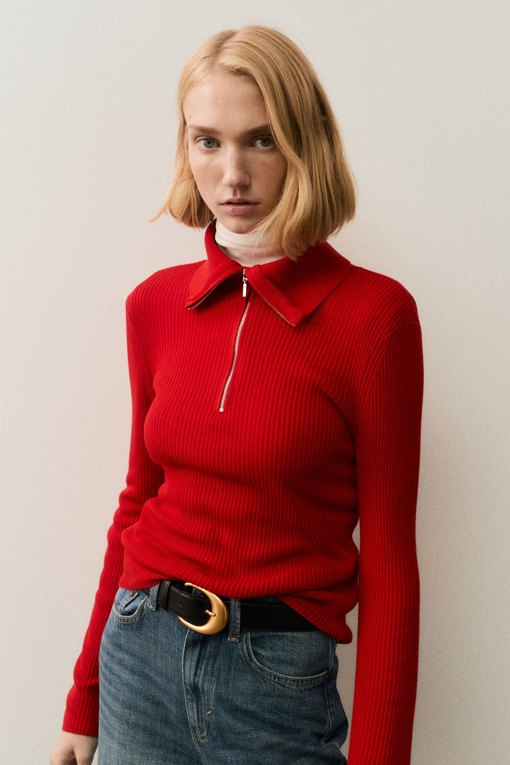Top en punto de canal? con media cremallera - H&m фото 6