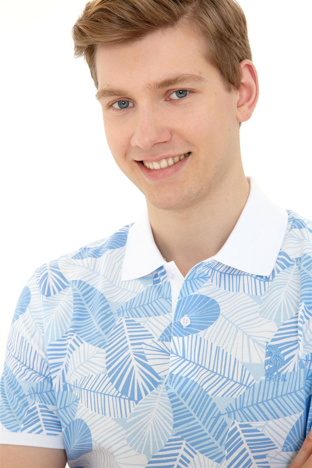 U. S. Polo Assn Мужская темно-синяя футболка с воротником-поло - U.s. polo assn фото 8