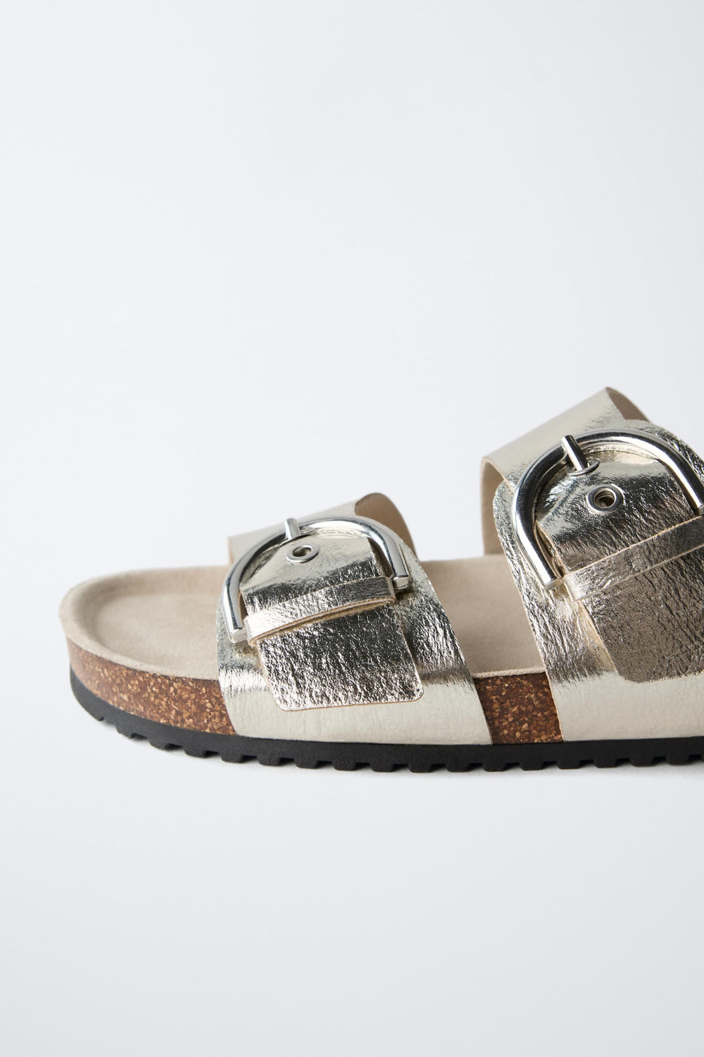 METALLIC BUCKLE SANDALS - Zara фото 7