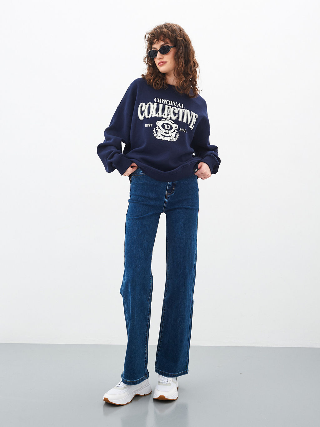 Женские джинсы широкие с высокой посадкой - Mossmore фото 68