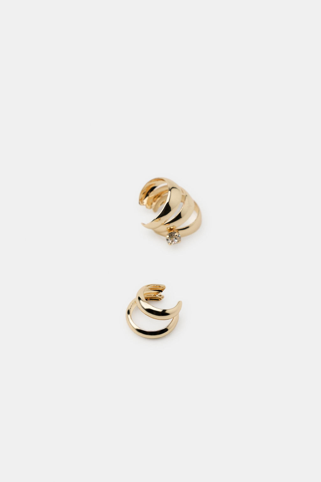 PACK PENDIENTES TRIPLE ARO EARCUFF / Dorado - Zara фото 4