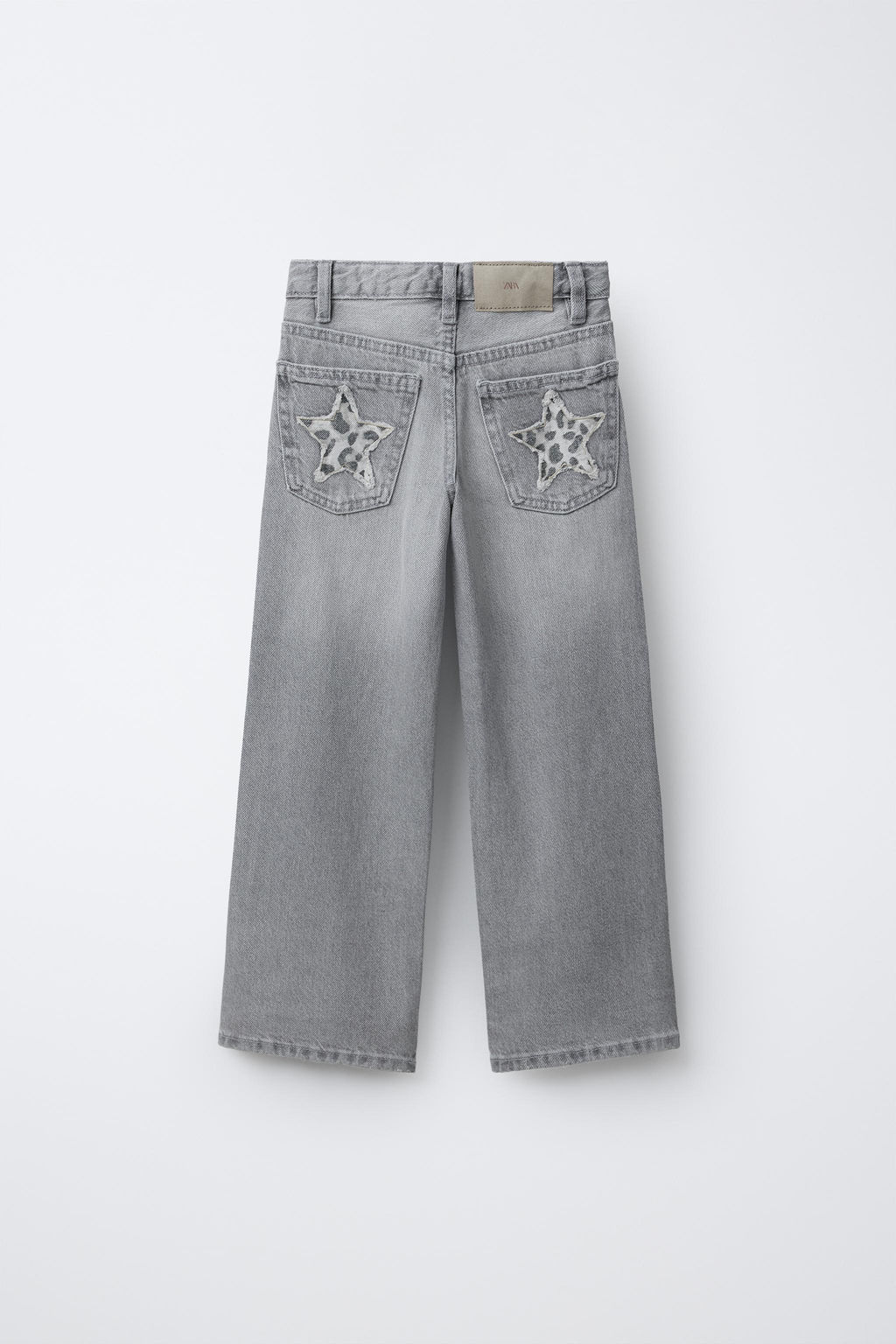 WIDE-LEG JEANS WITH ANIMAL PRINT STAR PATCHES - Zara фото 2