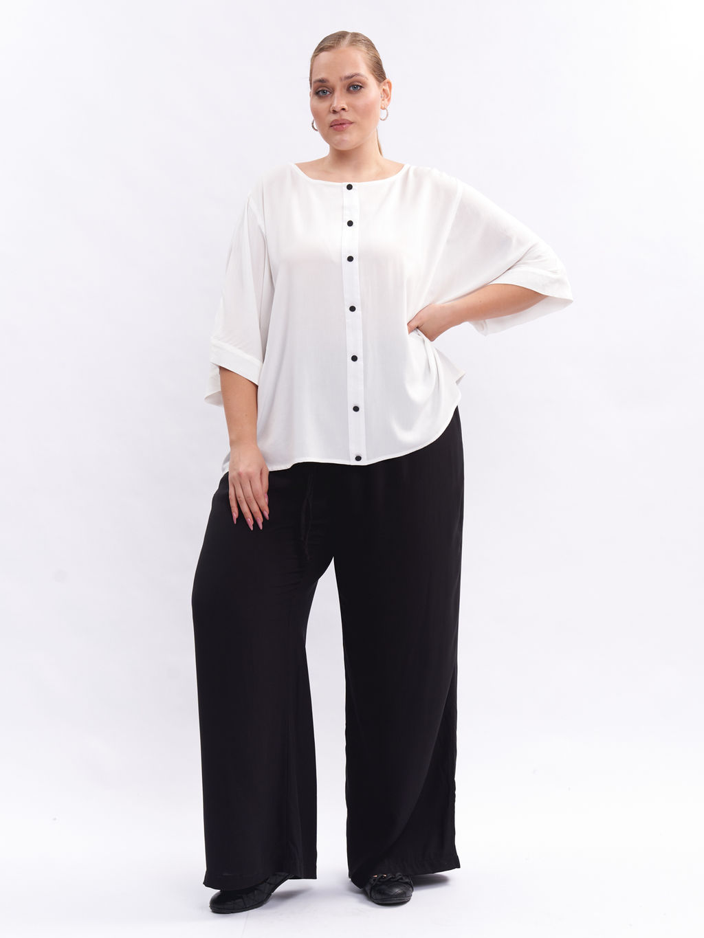 Блузка с коротким рукавом BL16404WHT04 - Артесса фото 7