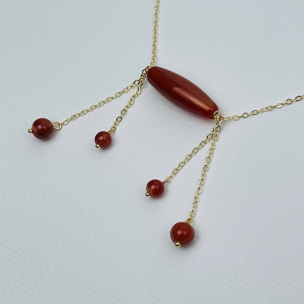 Колье на цепочке с Сердоликом 45 см +