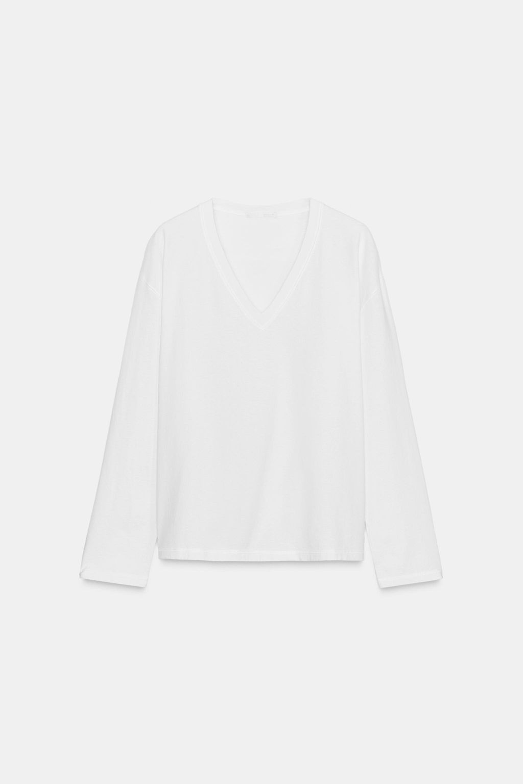 RUSTIC V-NECK T-SHIRT - Zara фото 7