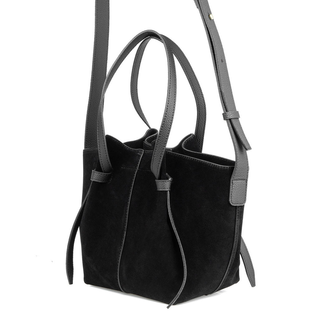 SA9006 black, Женская замшевая сумка, Barcelo Biagi