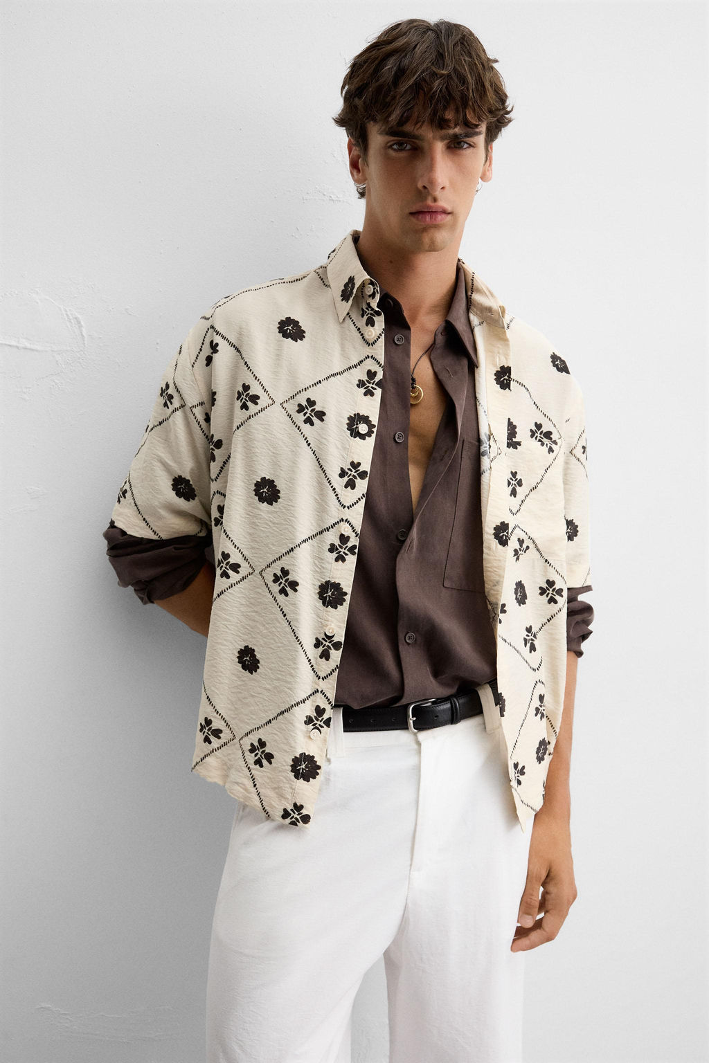 CONTRAST PRINT SHIRT - Zara фото 5