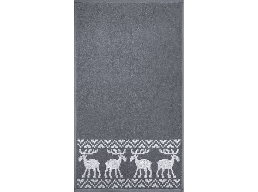 Полотенце махровое 6с103.412ж1 Оленики(графит5) 50х90см