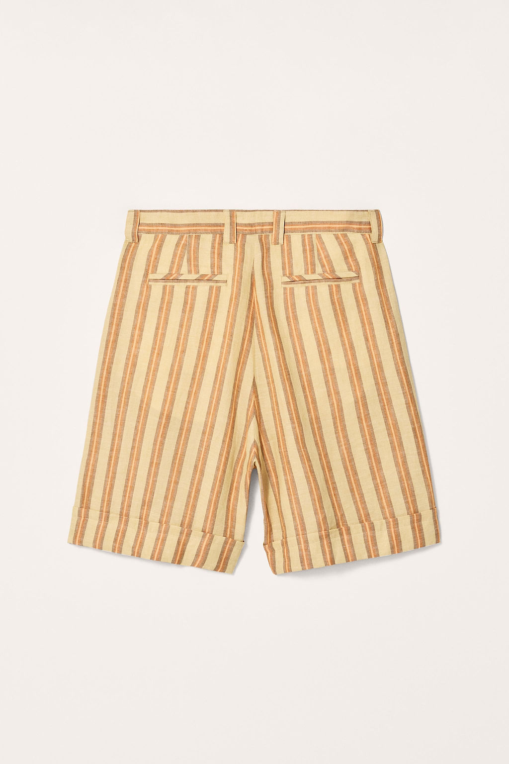LIMITED EDITION STRIPED LINEN BERMUDA SHORTS - Zara фото 13