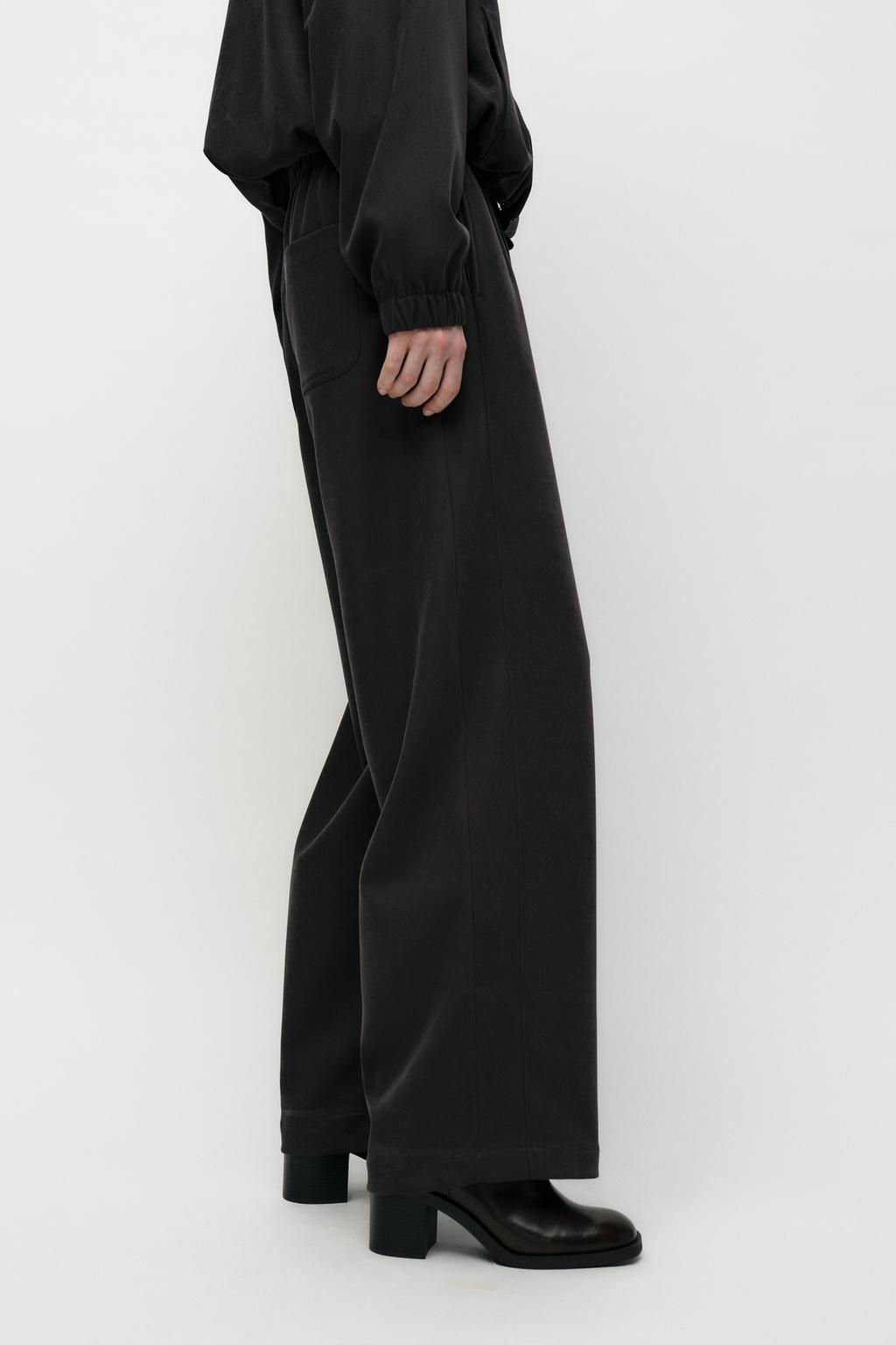 TEXTURED WIDE-LEG TROUSERS - Zara фото 5
