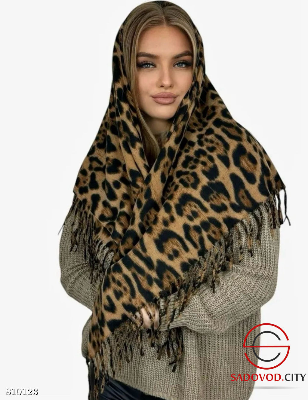 Тёплый платок из вискозы