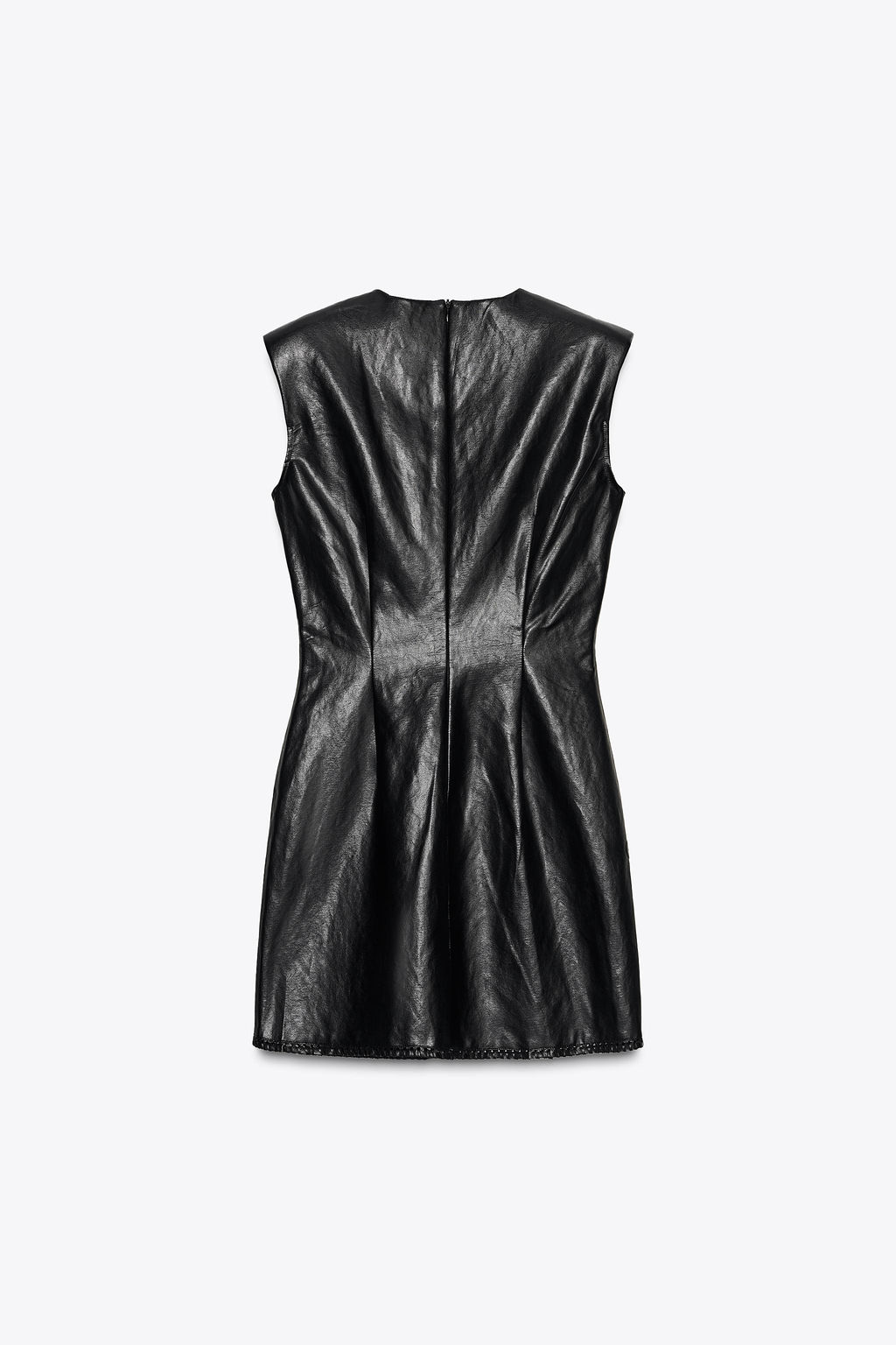 FAUX LEATHER MINI DRESS - Zara фото 8