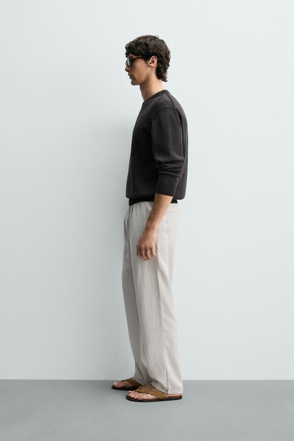 PANTAL?N REGULAR FIT 100% LYOCELL / Gris perla - Zara фото 4