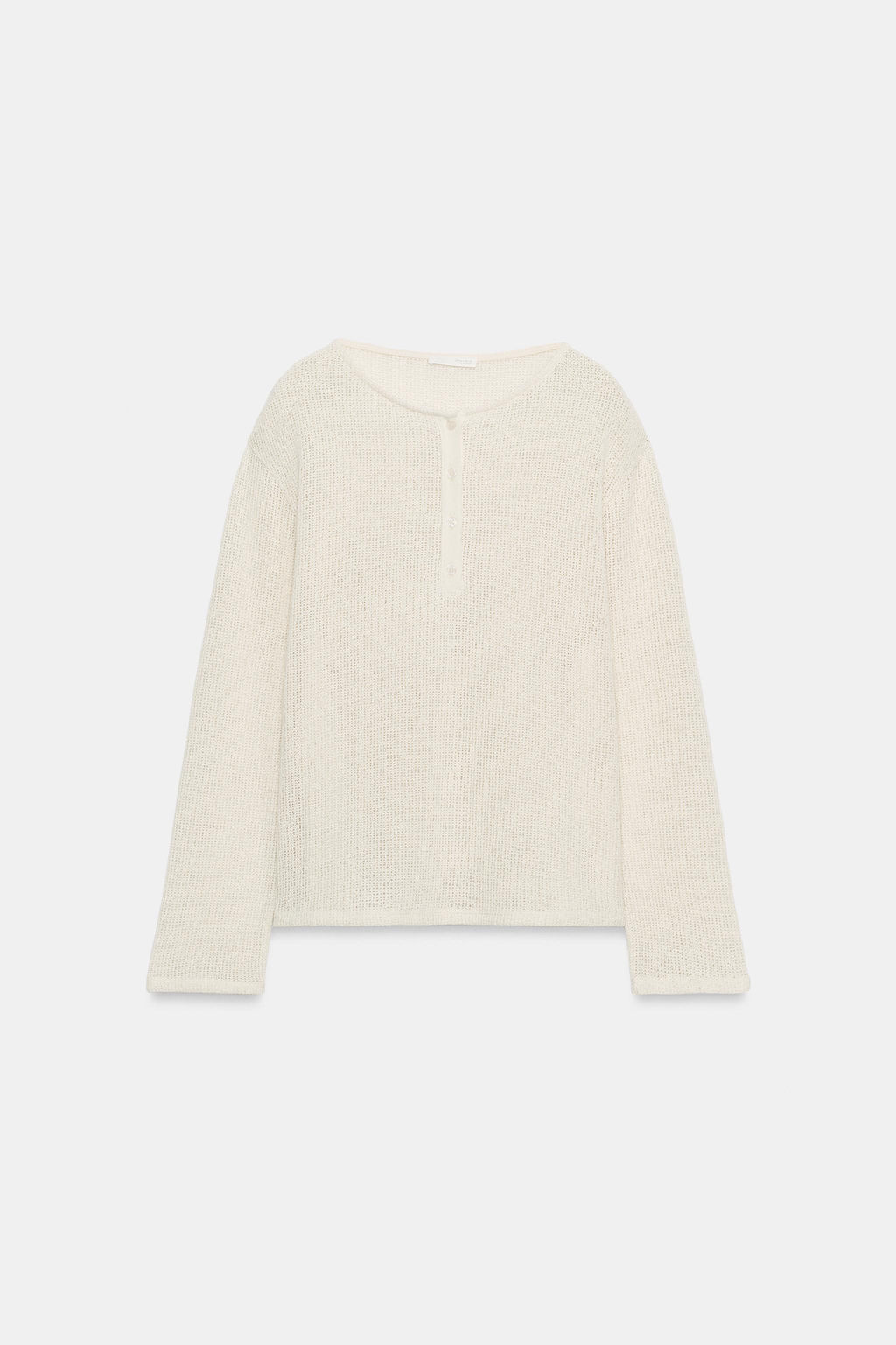 CAMISETA R?STICA CUELLO PANADERO / Crudo