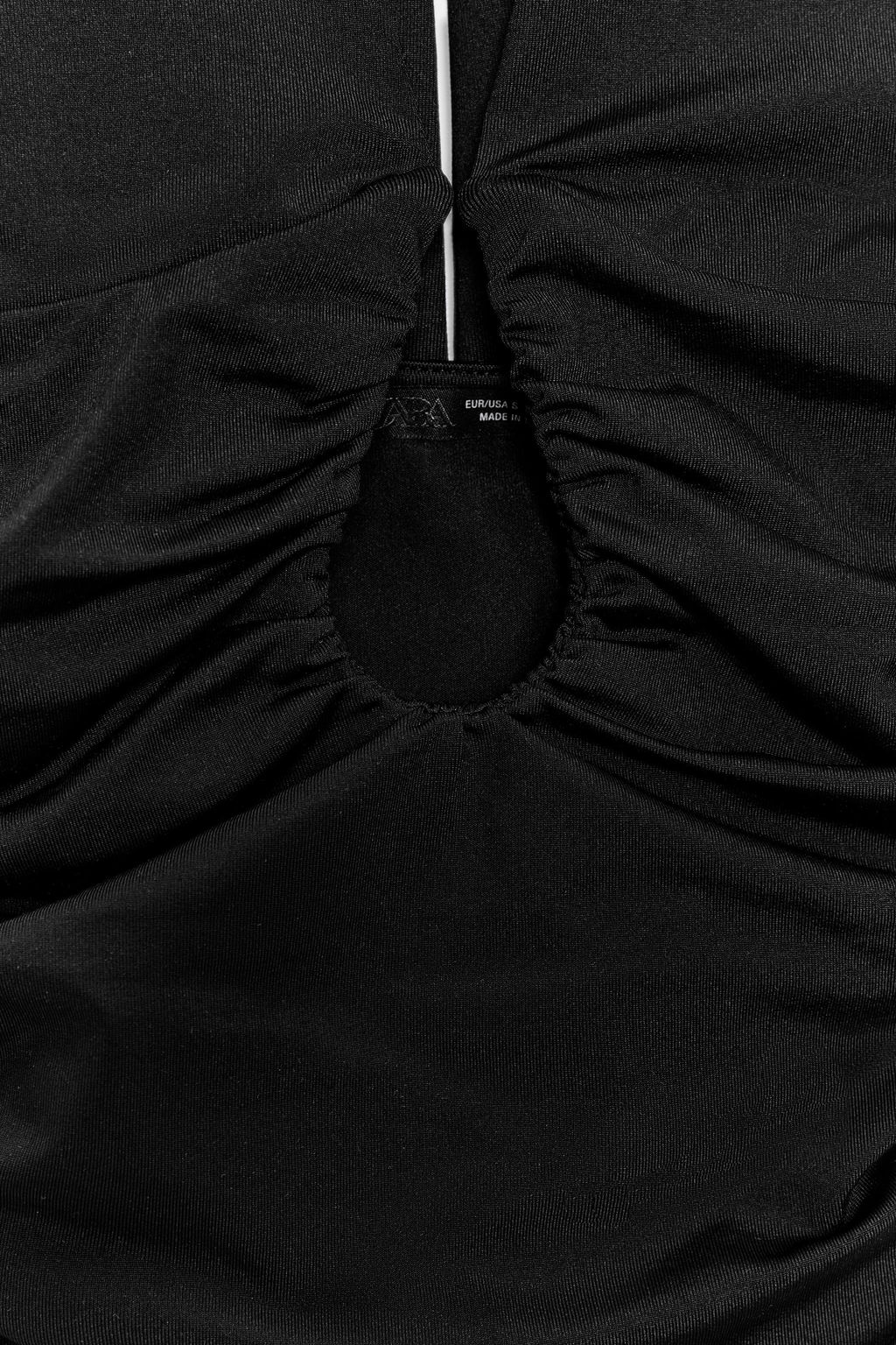 BODY POLIAMIDA DRAPEADO / Negro - Zara фото 9