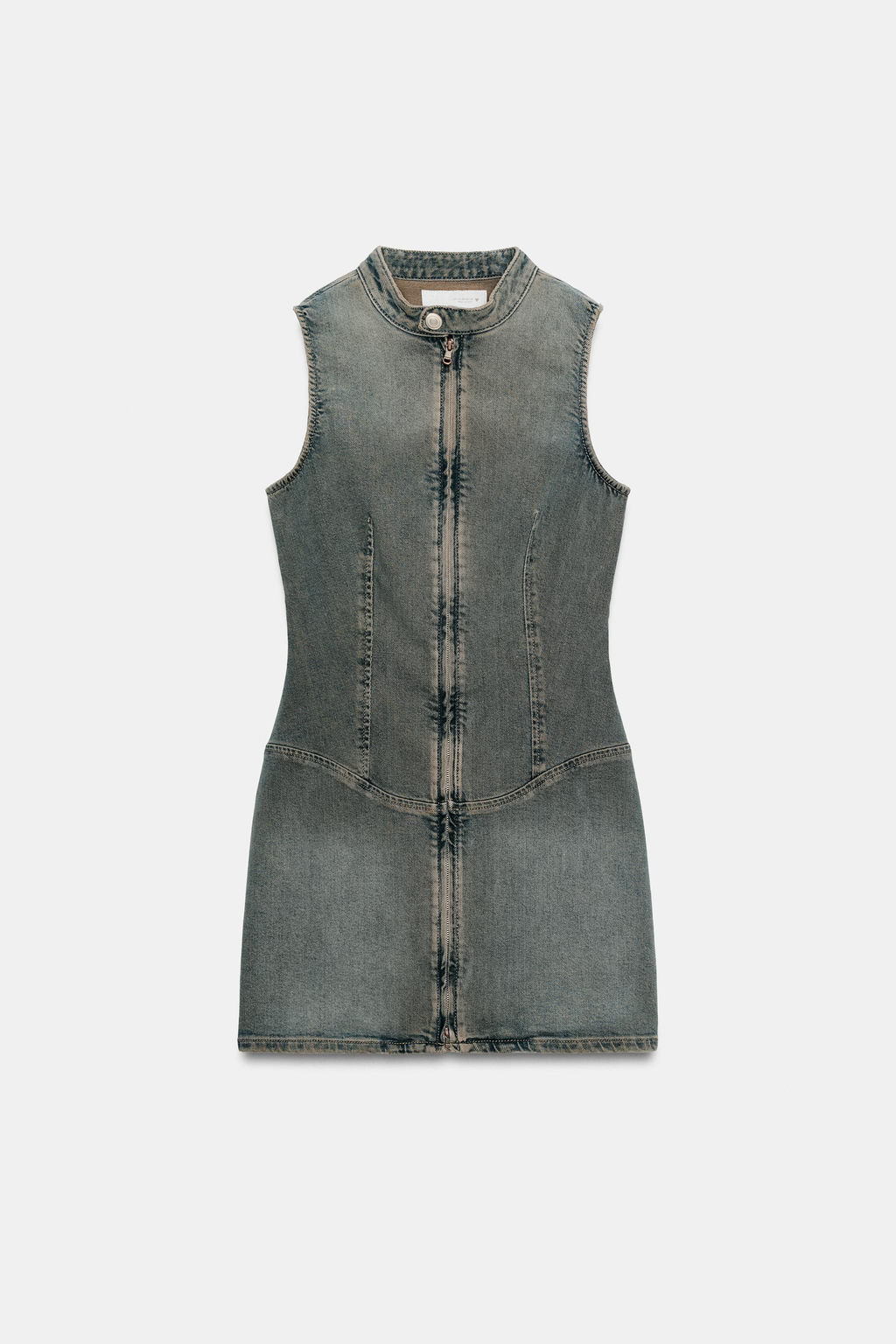 VESTIDO DENIM TRF CREMALLERA / Azul - Zara фото 4
