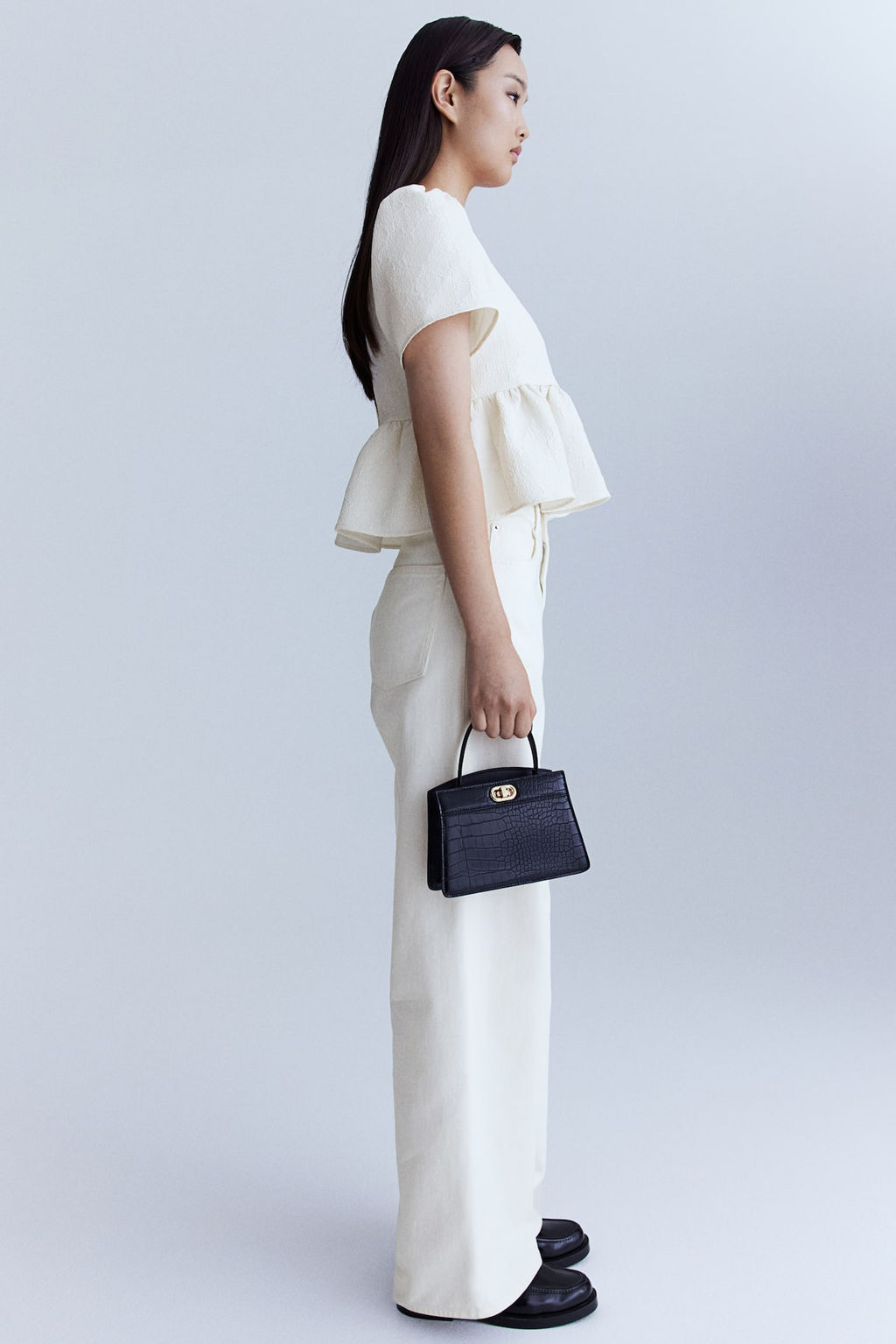 Blusa brocada con peplo - H&m фото 4