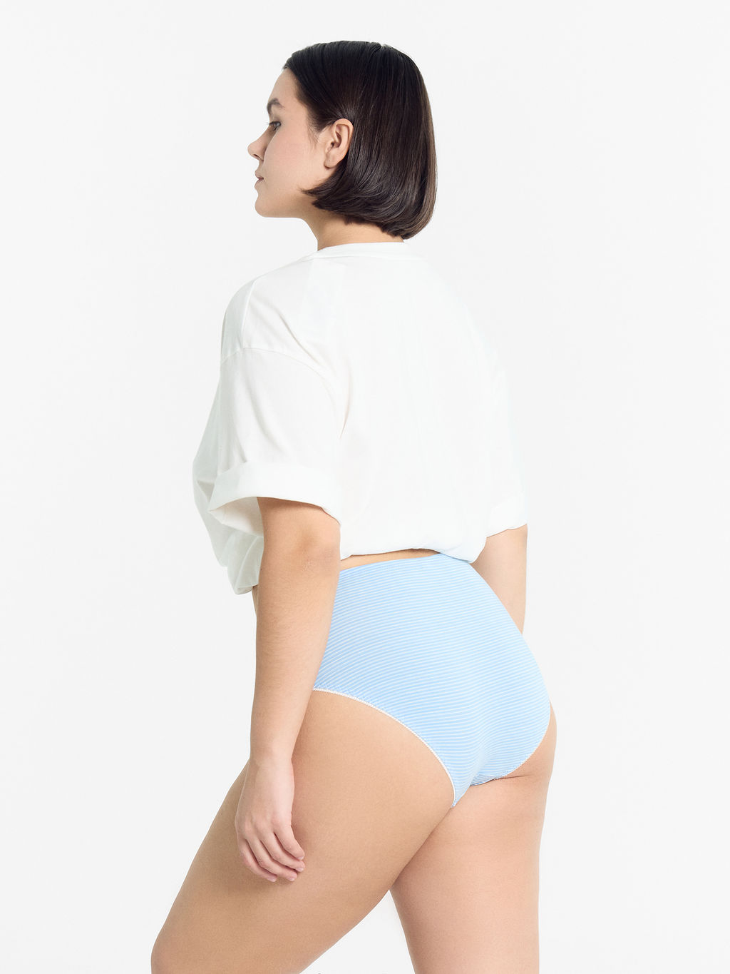 Цена за 2 штуки! Трусы женские макси голубые в полоску полоска на голубом1 412075 - Mark formelle фото 6