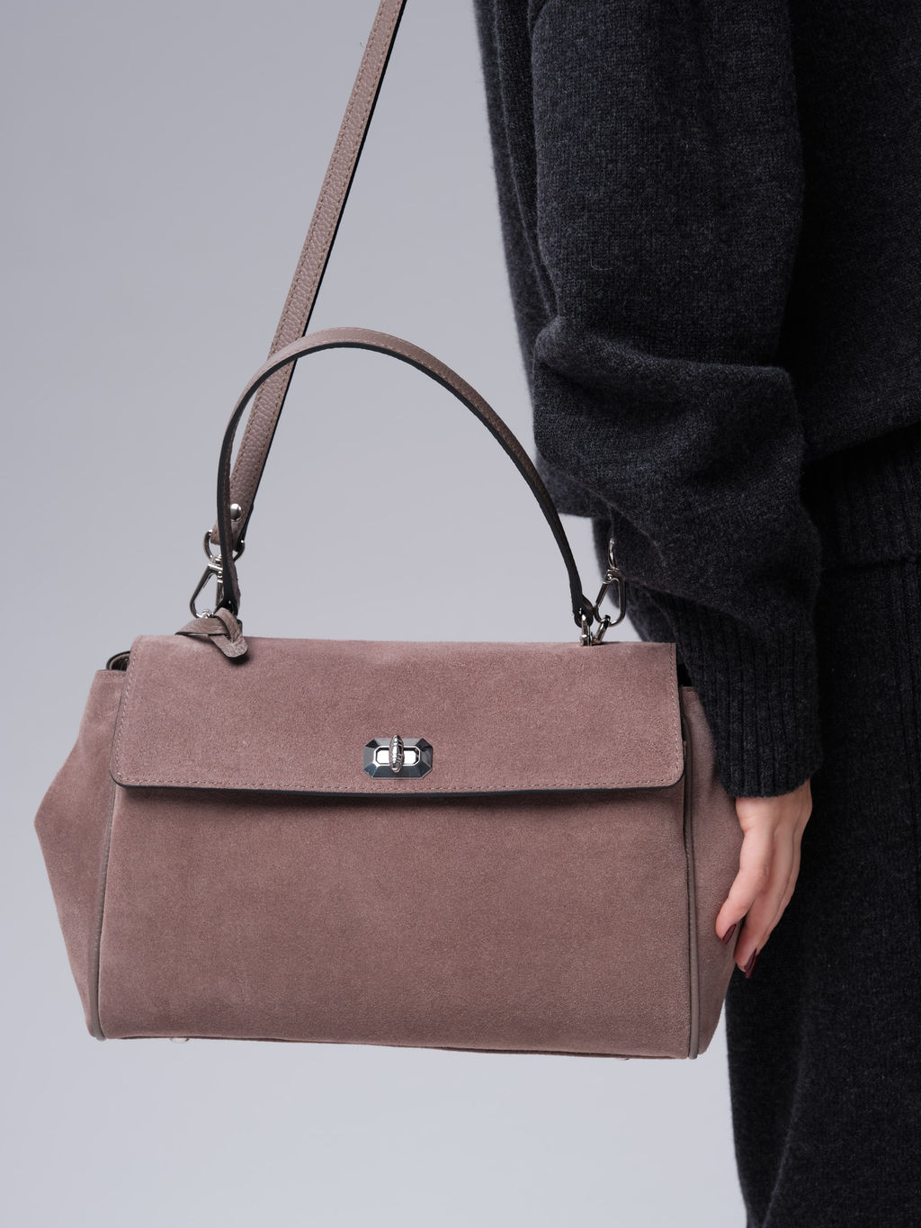 Замшевая сумка Nadi DBR 31356 капучино  фото 6