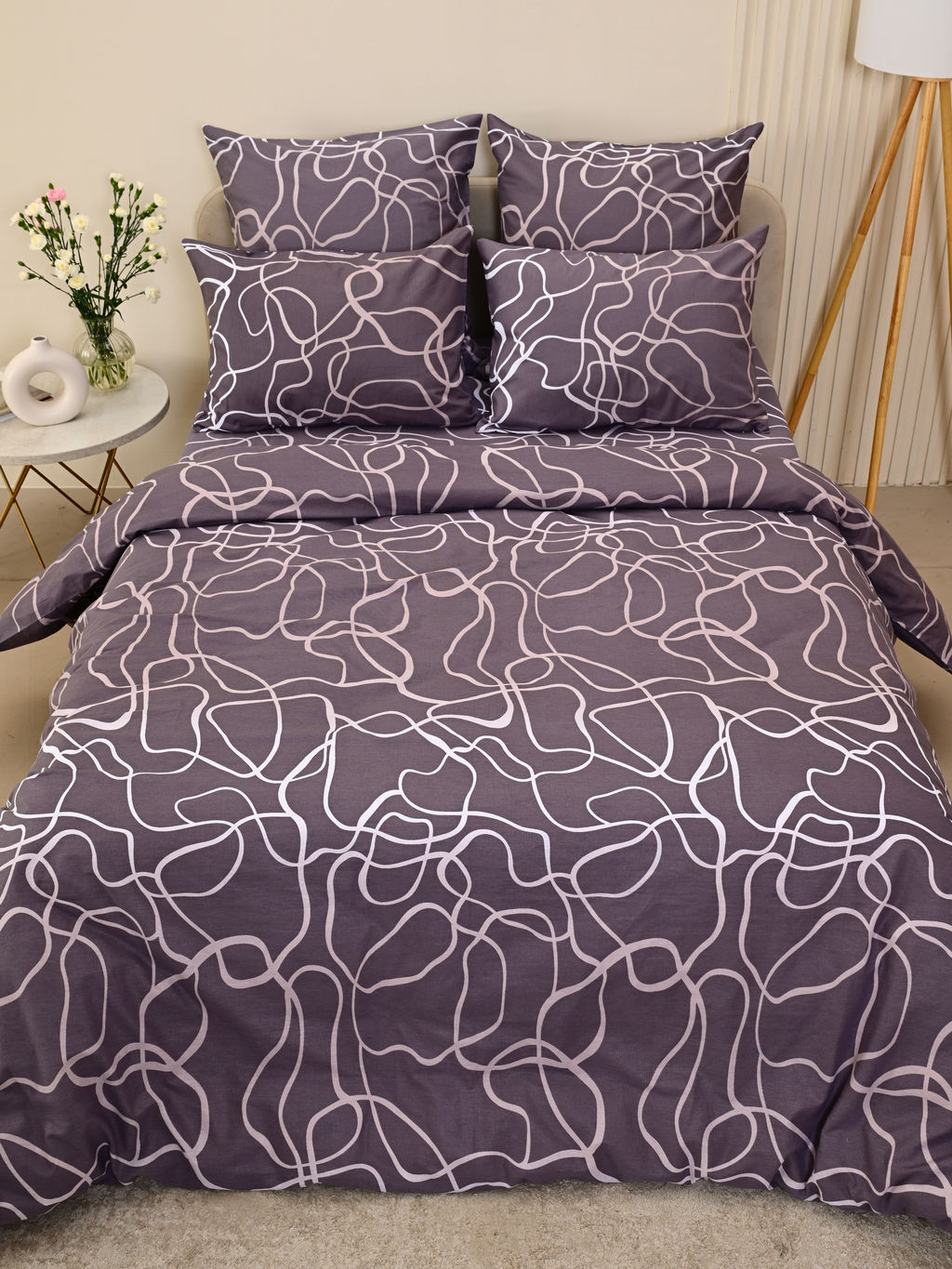 Пододеяльник бязь люкс на молнии - Изгибы 150х215