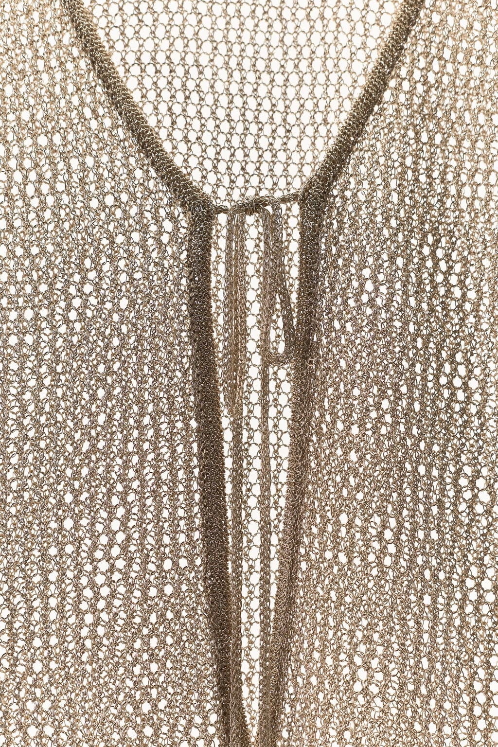 METALLIC THREAD MESH JACKET - Zara фото 5