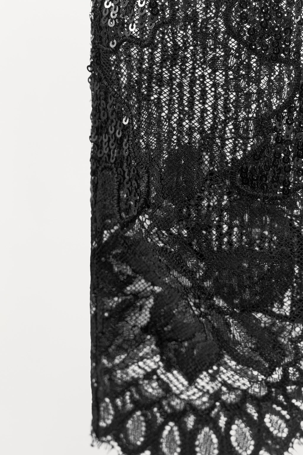 CONTRAST SEQUIN LACE SKIRT - Zara фото 5