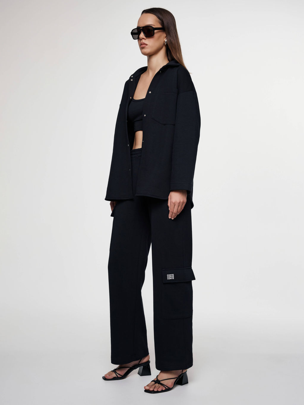 CONTE Брюки из футера с накладными карманами LBK 2584 black - Conte elegant фото 8