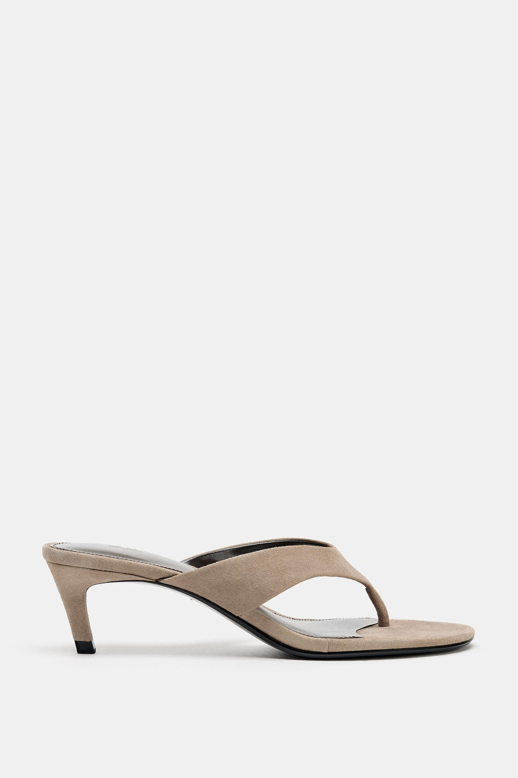 SUEDE HIGH-HEEL SANDALS - Zara фото 3