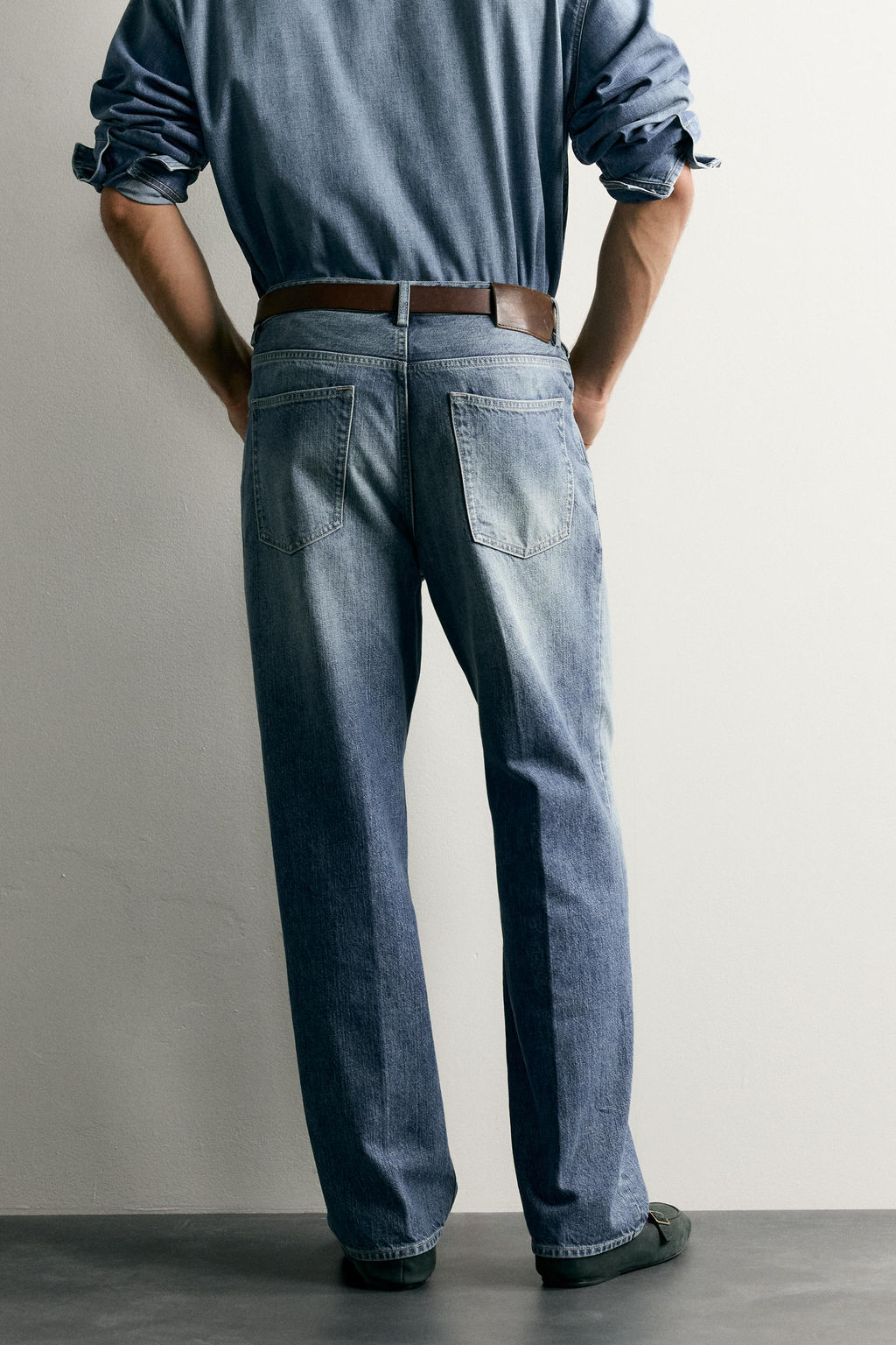 JEANS RELAXED FIT PLANCHADO / Azul - Zara фото 3